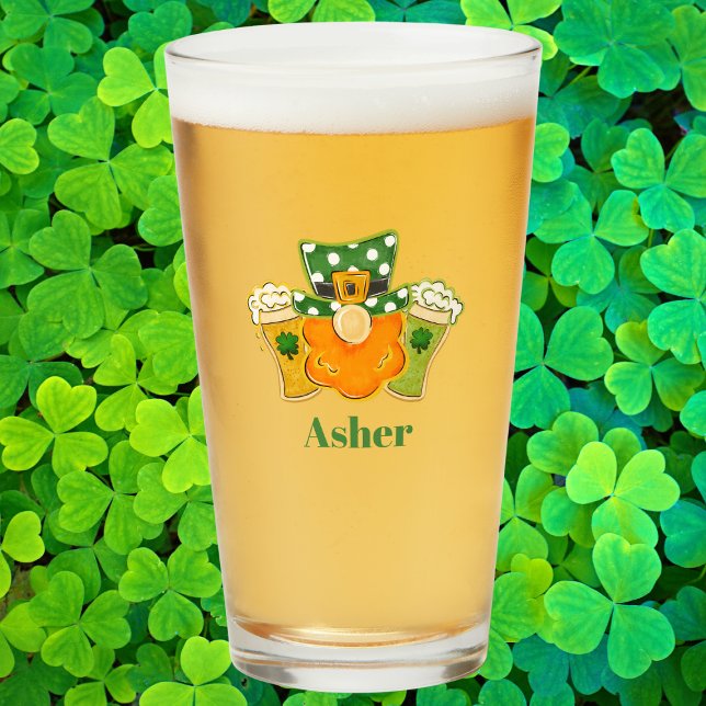 Personalisierter Leprechaun zum St. Patrick's Day Glas (Von Creator hochgeladen)
