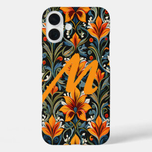 Personalisierter Letter über Blume iPhone 16 Plus Hülle