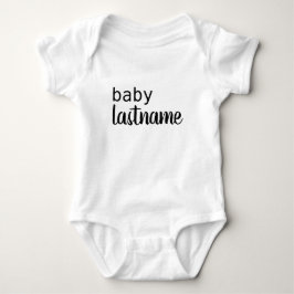 PERSONALISIERTER LETZTER NAME 1-teiliger Baby-Body Baby Strampler