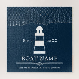 Personalisierter Leuchtturm Nautic Boat Name