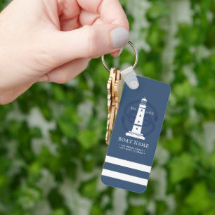 Personalisierter Leuchtturm Schlüsselanhänger
