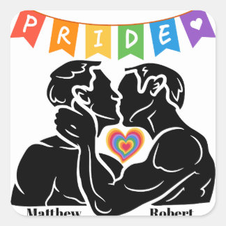 Personalisierter LGBTQ+-Aufkleber, Prix-Aufkleber Quadratischer Aufkleber