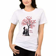 Personalisierter Liebesbaum – Tri-Blend-T-Shirt fü