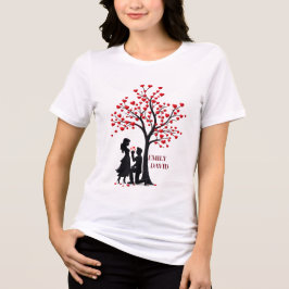 Personalisierter Liebesbaum – Tri-Blend-T-Shirt fü Tri-Blend Shirt