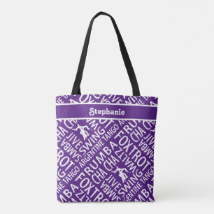 Personalisierter Lila Ballroom-Tanz Tasche