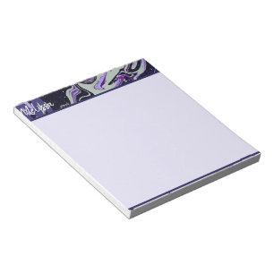 Personalisierter lila Glitter-Marmor Notizblock