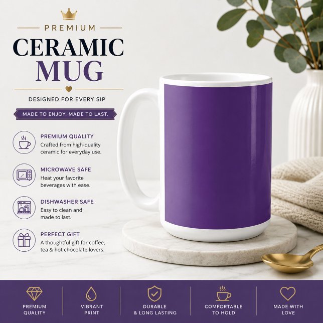 Personalisierter lila Kaffeebecher Kaffeetasse (Von Creator hochgeladen)