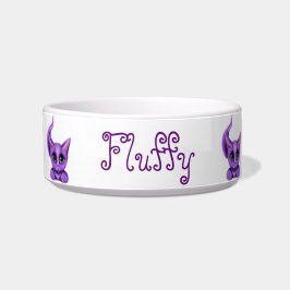 Personalisierter lila Kitty Napf