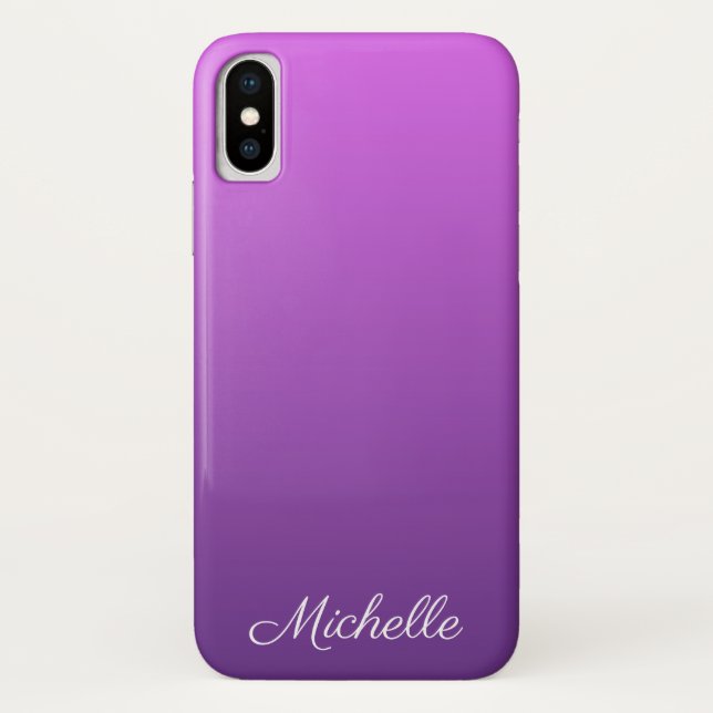 Personalisierter lila Ober Case-Mate iPhone Hülle (Rückseite)