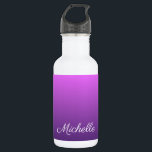 Personalisierter lila Ober Edelstahlflasche<br><div class="desc">Personalisierter lila Ober</div>