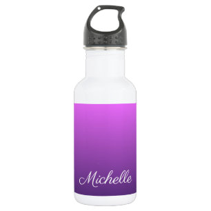 Personalisierter lila Ober Edelstahlflasche
