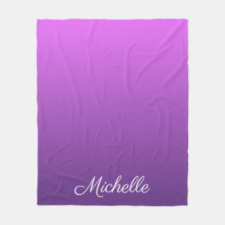 Personalisierter lila Ober Fleecedecke