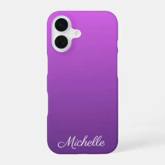 Personalisierter lila Ober iPhone 16 Hülle