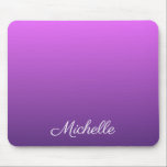 Personalisierter lila Ober Mousepad<br><div class="desc">Personalisierter lila Ober</div>