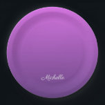 Personalisierter lila Ober Pappteller<br><div class="desc">Personalisierter lila Ober</div>