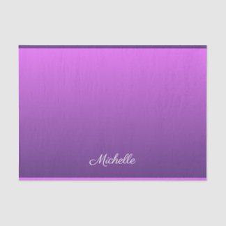 Personalisierter lila Ober Seidenpapier