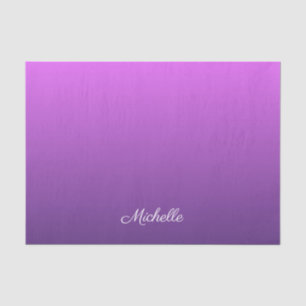 Personalisierter lila Ober Seidenpapier
