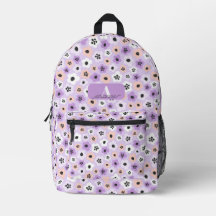 Personalisierter lila Retro-Blumenmuster personali