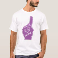 Personalisierter Lila Sportschädel Finger