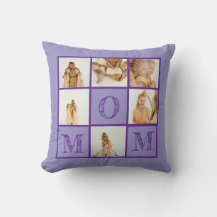 Personalisierter Lila Throw-Pillow - Benutzerdefin Kissen