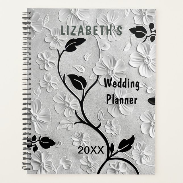 Personalisierter Lizbeth-Hochzeitsplaner Planer (Vorderseite)