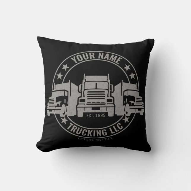 Personalisierter LKW Big Rig Semi LKW Kissen (Vorderseite)