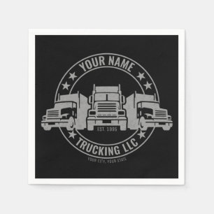 Personalisierter LKW Big Rig Semi LKW Serviette