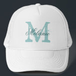 Personalisierter LKW-Hut für Brautmädchen Truckerkappe<br><div class="desc">Personalisierter Name Monogramm LKW-Hut für Graduierte,  Senior,  Student etc.</div>