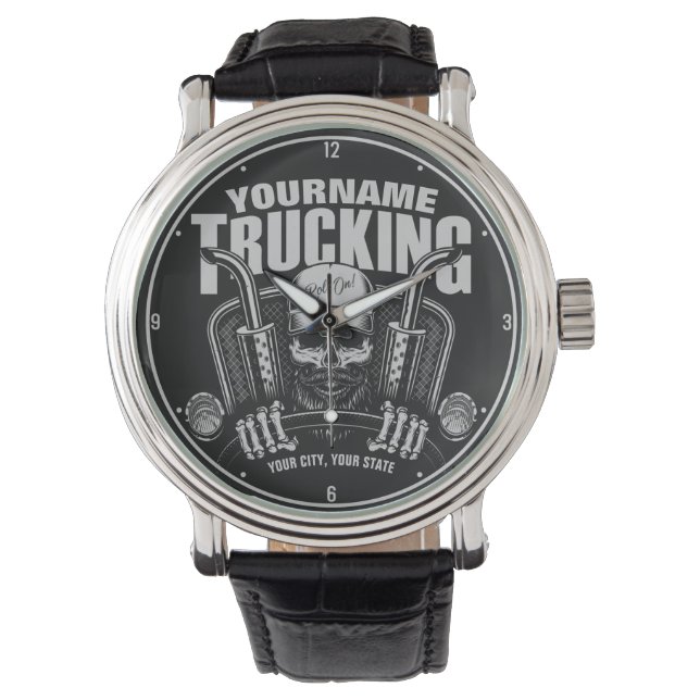 Personalisierter LKW-LKWs Big Rig Truck Armbanduhr (Vorderseite)