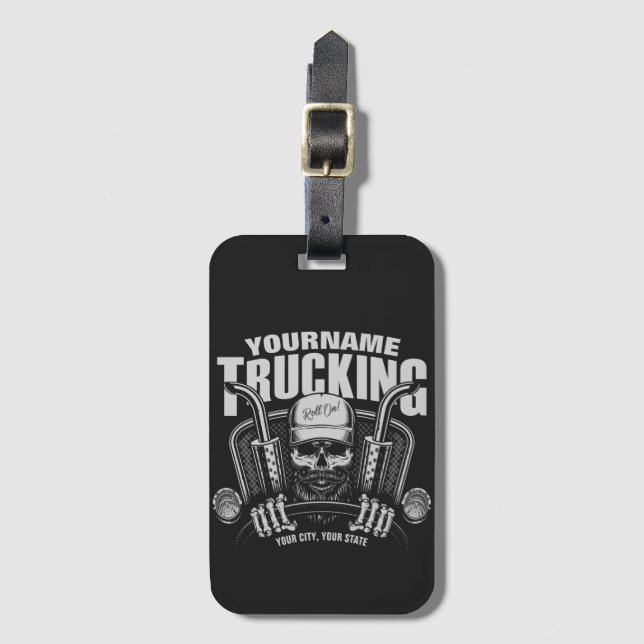 Personalisierter LKW-LKWs Big Rig Truck Gepäckanhänger (Vorderseite Vertikal)