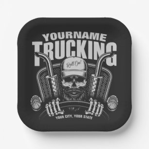 Personalisierter LKW-LKWs Big Rig Truck  Pappteller