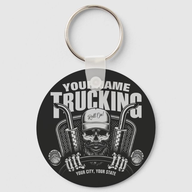 Personalisierter LKW-LKWs Big Rig Truck Schlüsselanhänger (Vorderseite)