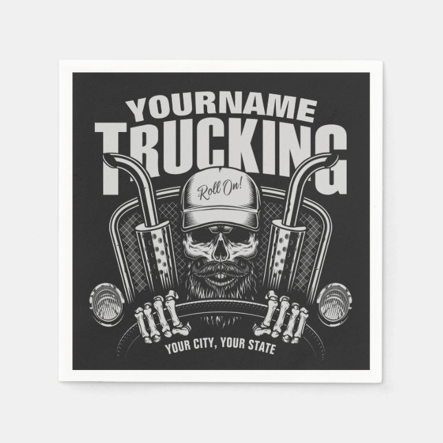 Personalisierter LKW-LKWs Big Rig Truck Serviette (Vorderseite)