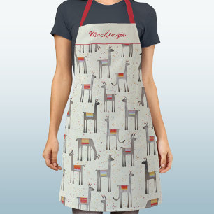 Personalisierter Llama Süß Whimsical Schürze