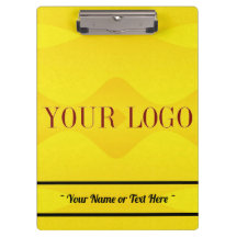 Personalisierter Logo-Name Gelbe Zwischenablage