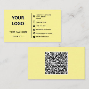 Personalisierter Logo-Text QR-Code Info-Geschäftsk Visitenkarte