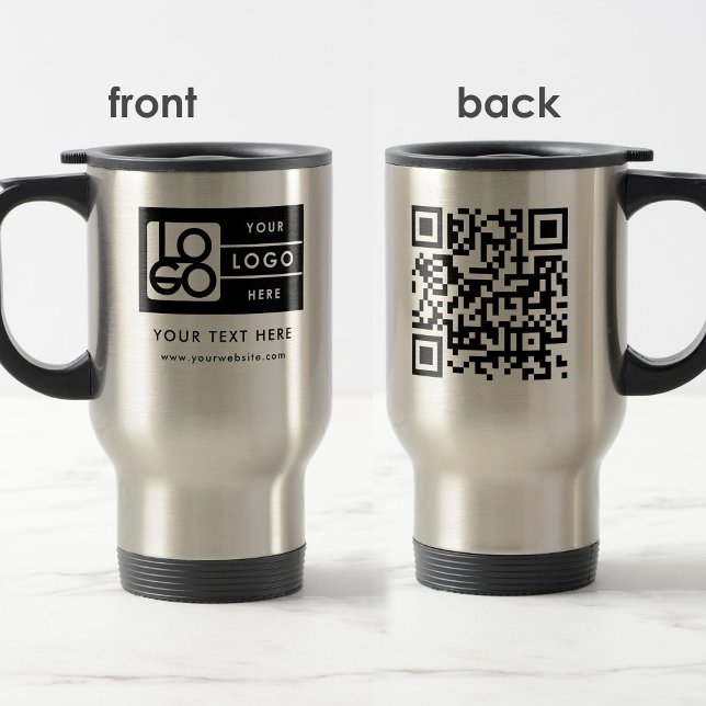 Personalisierter Logo-Website-QR-Code-Text Werbear Reisebecher (Personalized Logo Website QR Code Text Promotional Travel Mug)