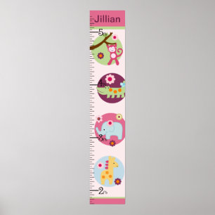Personalisierter Lollipop-Dschungel/Wachstumsdiagr Poster