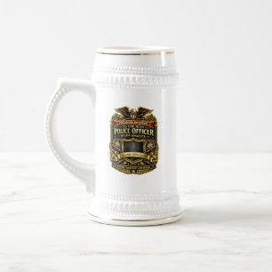 Personalisierter Los Angeles Polizeibeamter Bierkr Bierglas
