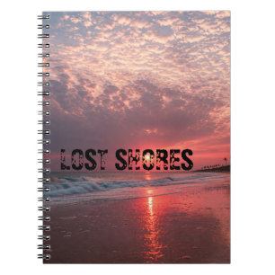 Personalisierter Lost Shores Strand Sonnenaufgang Notizblock
