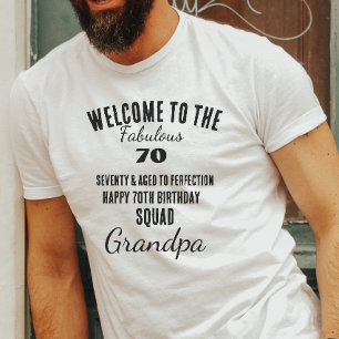 Personalisierter lustiger 70. Geburtstags-Spruch-T T-Shirt