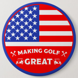 Personalisierter lustiger amerikanischer Golfspiel Button