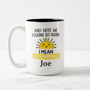 Personalisierter lustiger Guten-Morgen-Becher, Lus Zweifarbige Tasse