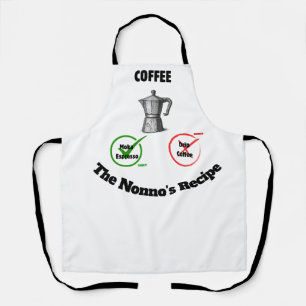 Personalisierter lustiger italienischer Kaffee Mok Schürze