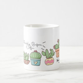 personalisierter lustiger Kaktus mit individuelle  Kaffeetasse