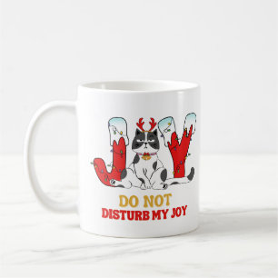 Personalisierter lustiger Katzenfreude-Weihnachtst Kaffeetasse