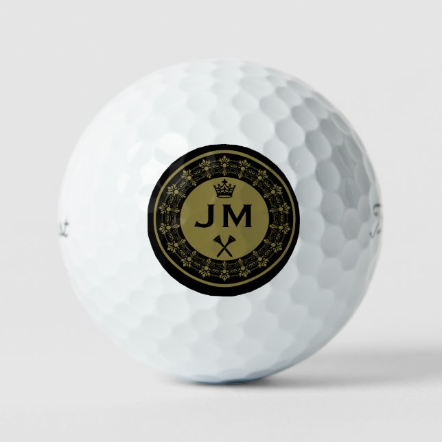 Personalisierter lustiger königlicher Golfball (Vorderseite)