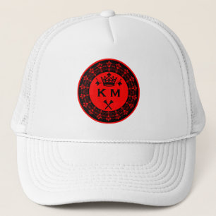 Personalisierter lustiger königlicher Golfball Truckerkappe