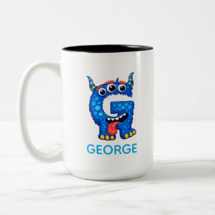 Personalisierter lustiger Monster-Becher für Kinde Zweifarbige Tasse