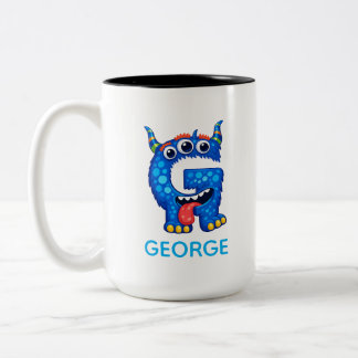 Personalisierter lustiger Monster-Becher für Kinde Zweifarbige Tasse